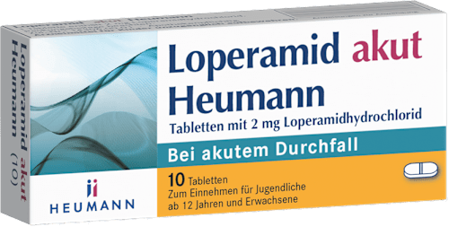 Loperamid akut Heumann 2 mg Loperamidhydrochlorid Tabletten HEUMANN