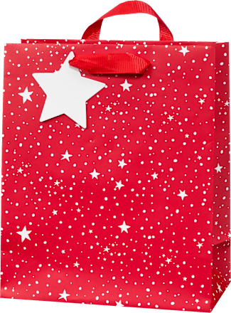 Geschenktasche Streifen, Sterne, Nussknacker & Häuser, midi hoch Profissimo