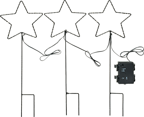 LED Metall-Stabbeleuchtung Sterne BOLTZE