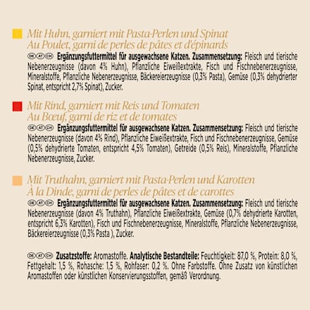 Katzensnack Soup Royale mit Huhn, Rind oder Truthahn (6 x 45g) Purina Gourmet