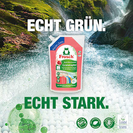 Colorwaschmittel flüssig Granatapfel Frosch
