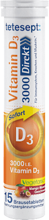 Brausetabletten Vitamin D3 3000 Direkt tetesept