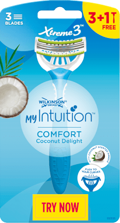 Damski brivnik za enkratno uporabo Xtreme 3 Coconut Delight WILKINSON SWORD