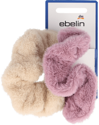 Scrunchies Kunstfell beige und rosa ebelin