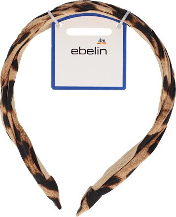 Haarreif geflochten Leo-Print ebelin