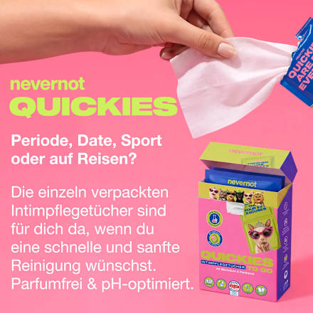 Intimpflegetücher Quickies nevernot