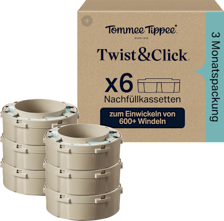 Nachfüllkassetten für Windeleimer Twist & Click und Sangenic Tec Tommee Tippee