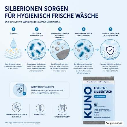 Hygiene-Silbertuch für 150 WL Kuno