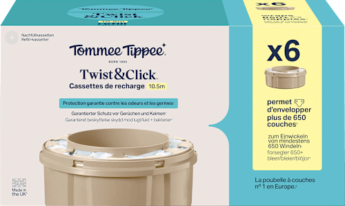 Nachfüllkassetten für Windeleimer Twist & Click und Sangenic Tec Tommee Tippee