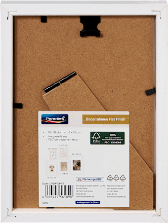 Bilderrahmen Flat Finish 10x15 cm, weiß Paradies