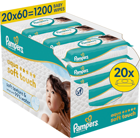 Feuchttücher aqua soft touch (20x60 St) Pampers