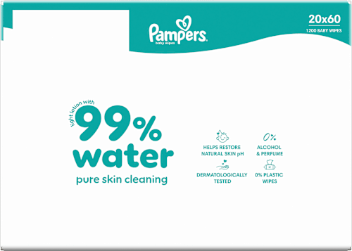 Feuchttücher 99 % Wasser (20x60 St) Pampers