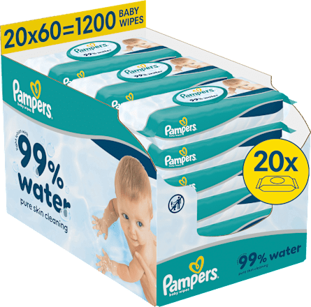 Feuchttücher 99 % Wasser (20x60 St) Pampers