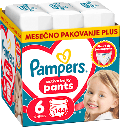 pants, pelene gaćice, veličina 6 (13-19kg) Pampers active baby