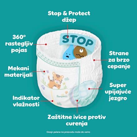pants, pelene gaćice, veličina 6 (13-19kg) Pampers active baby
