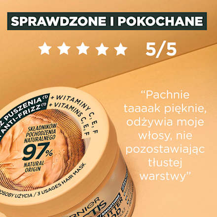 Maska do włosów wygładzający Cocoa Butte Hair Food GARNIER