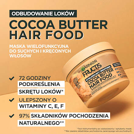 Maska do włosów wygładzający Cocoa Butte Hair Food GARNIER