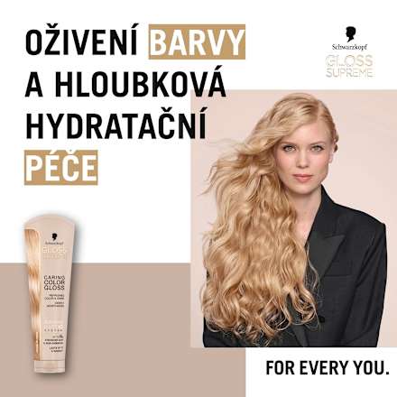 pečující barva na vlasy, Color Gloss, přirozená blond Schwarzkopf GLOSS SUPREME