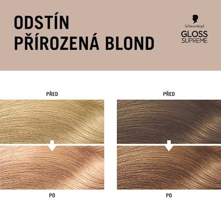 pečující barva na vlasy, Color Gloss, přirozená blond Schwarzkopf GLOSS SUPREME