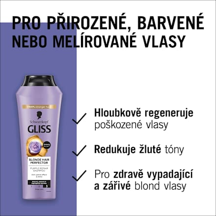 šampon na vlasy Blonde Perfector Schwarzkopf GLISS