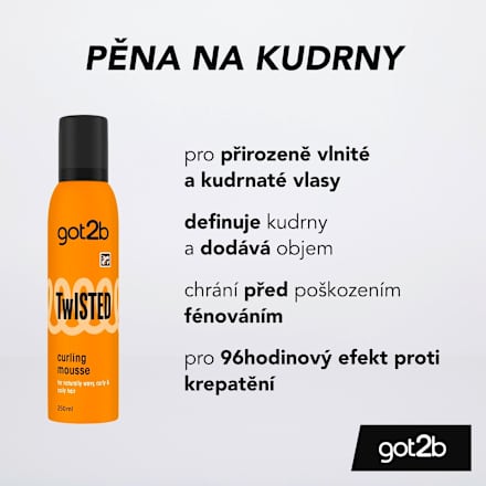 tužidlo na vlasy Twisted Curly got2b