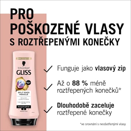 kondicionér na vlasy Split Ends Miracle Schwarzkopf GLISS