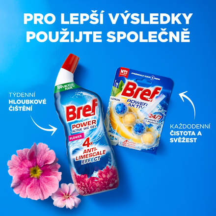 WC gel Power Aktiv Flower Bref