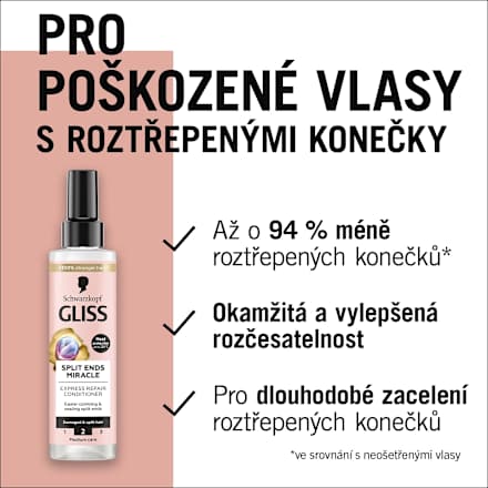 kondicionér na vlasy Express Repair Split Ends Miracle Schwarzkopf GLISS