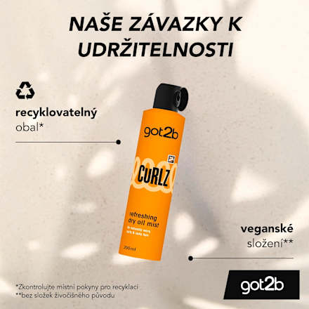osvěžující suchá olejová mlha Curlz got2b