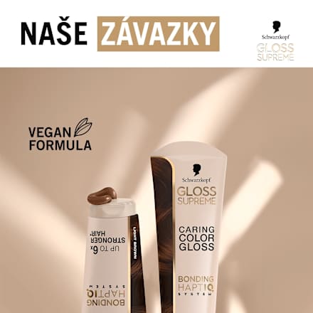 pečující barva na vlasy Gloss Supreme, světle hnědá Schwarzkopf GLOSS SUPREME