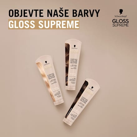 pečující barva na vlasy Gloss Supreme, světle hnědá Schwarzkopf GLOSS SUPREME