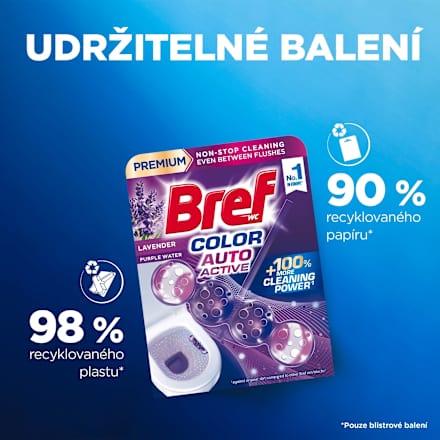 WC blok COLOR AUTO ACTIVE Levandule Bref