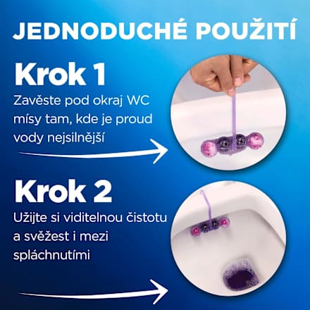 WC blok COLOR AUTO ACTIVE Levandule Bref