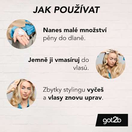 pěna na odstranění stylingových produktů UnGlued got2b