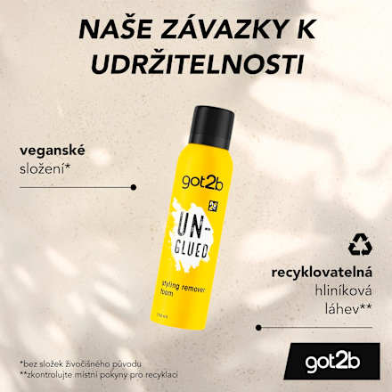 pěna na odstranění stylingových produktů UnGlued got2b