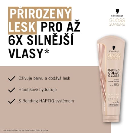 pečující barva na vlasy, Color Gloss, přirozený lesk Schwarzkopf GLOSS SUPREME