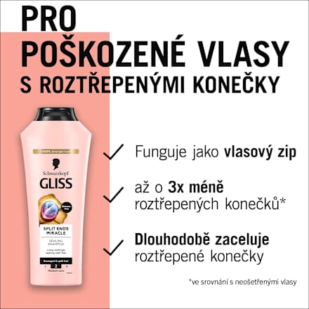 šampon na vlasy Split Ends Miracle Schwarzkopf GLISS