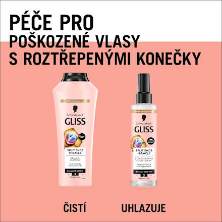 šampon na vlasy Split Ends Miracle Schwarzkopf GLISS