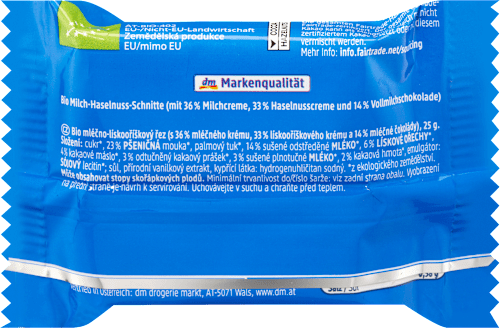 Milch-Haselnuss-Schnitte dmBio