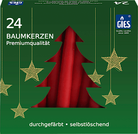 Baumkerzen selbstlöschend, bordeaux (Verteilung 60/40) Dekorieren & Einrichten