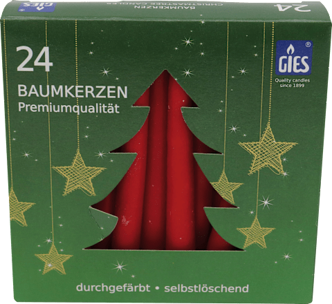 Dekorieren & Einrichten Baumkerzen selbstlöschend, bordeaux (Verteilung 60/40), 24 St dauerhaft günstig online kaufen