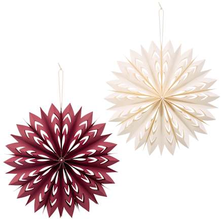 Stern aus Papier, Bordeaux/Creme (50 cm) Profissimo