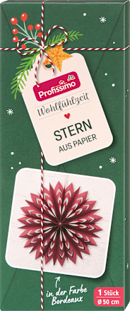 Stern aus Papier, Bordeaux/Creme (50 cm) Profissimo