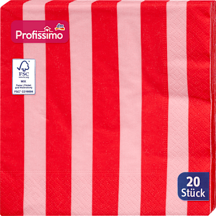 Servietten "Stripes" (33x33 cm) Profissimo