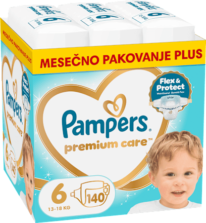 Pelene, veličina 6 (13-18kg) - mesečno pakovanje Pampers premium care