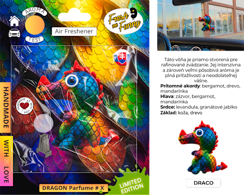 Vôňa do auta DRAGON Parfume #X Fresh and Funny