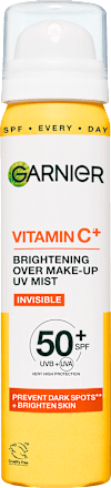 VITAMIN C+ BRIGHTENING OVER MAKE-UP UV MIST, SPF50+ GARNIER