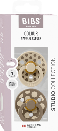 Schnuller Colour Latex rund, braun, Gr. 1, von Geburt an BIBS