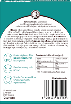 Pastylki do ssania Intense Herbitussin