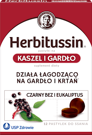 Pastylki do ssania na kaszel i gardło Herbitussin